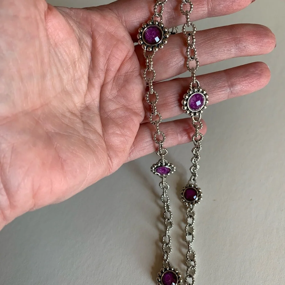 LAGOS 🎉HP🎉 Sterling Silver Maya Charoite Station Necklace